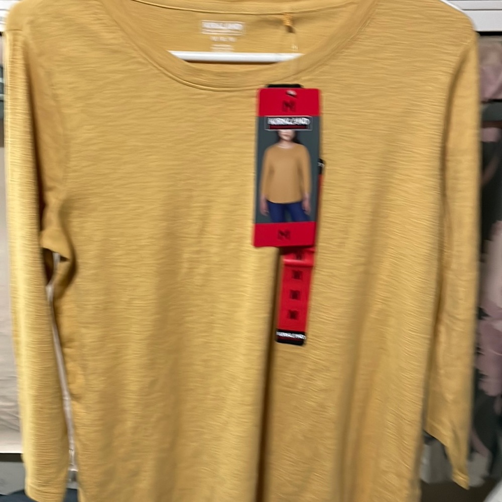 Kirkland Signature Women's 3/4 Sleeve Cotton Slub Tee Shirt